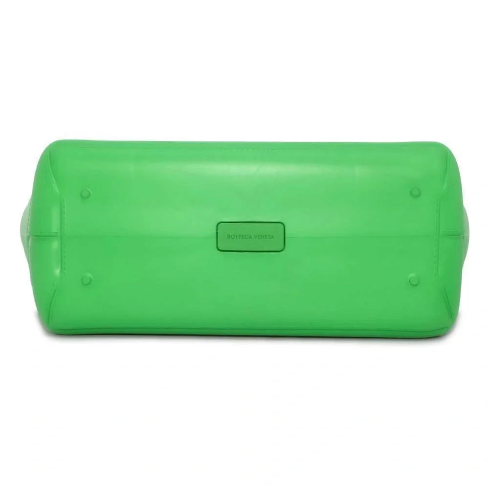 💚 Bottega Veneta Large Arco Rubber Tote Bag – Parrot Green 💚